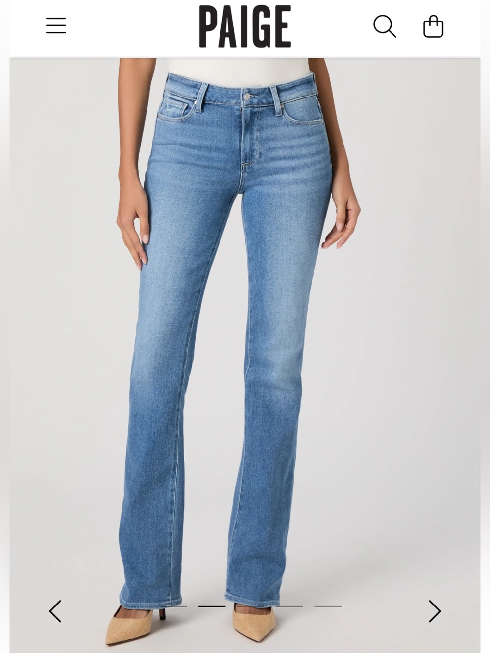 PAIGE Jeans Midrise Boot Cut